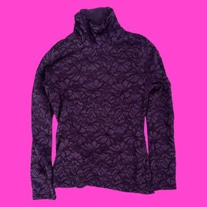 Lace turtleneck top